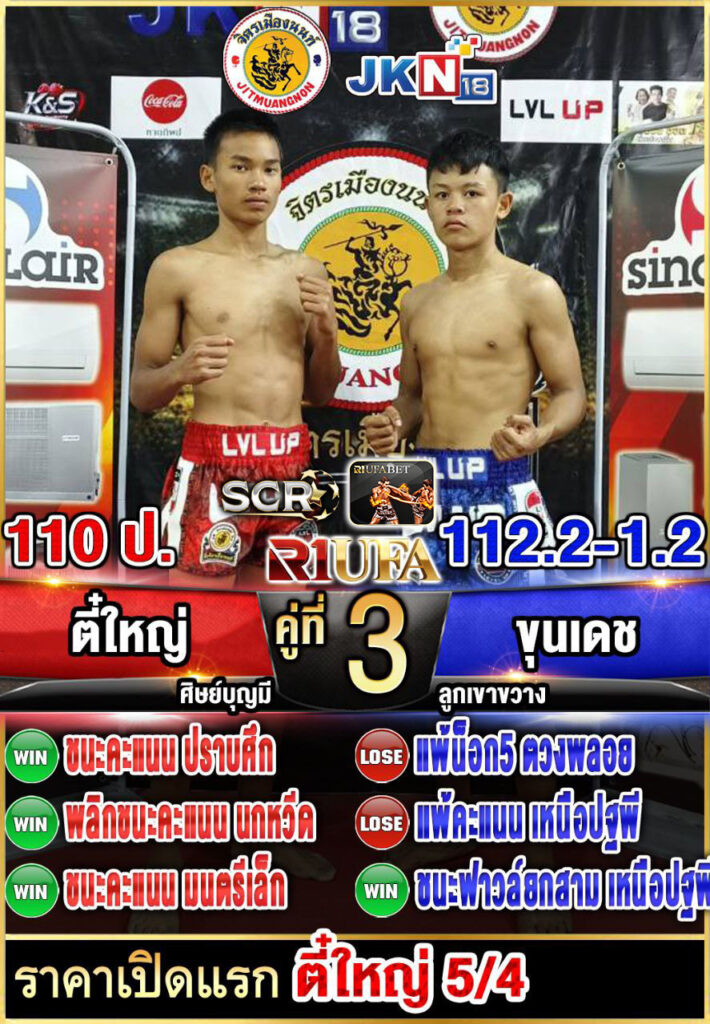 ตี๋ใหญ่ ศิษย์บุญมี vs ขุนเดช ลูกเขาขวาง