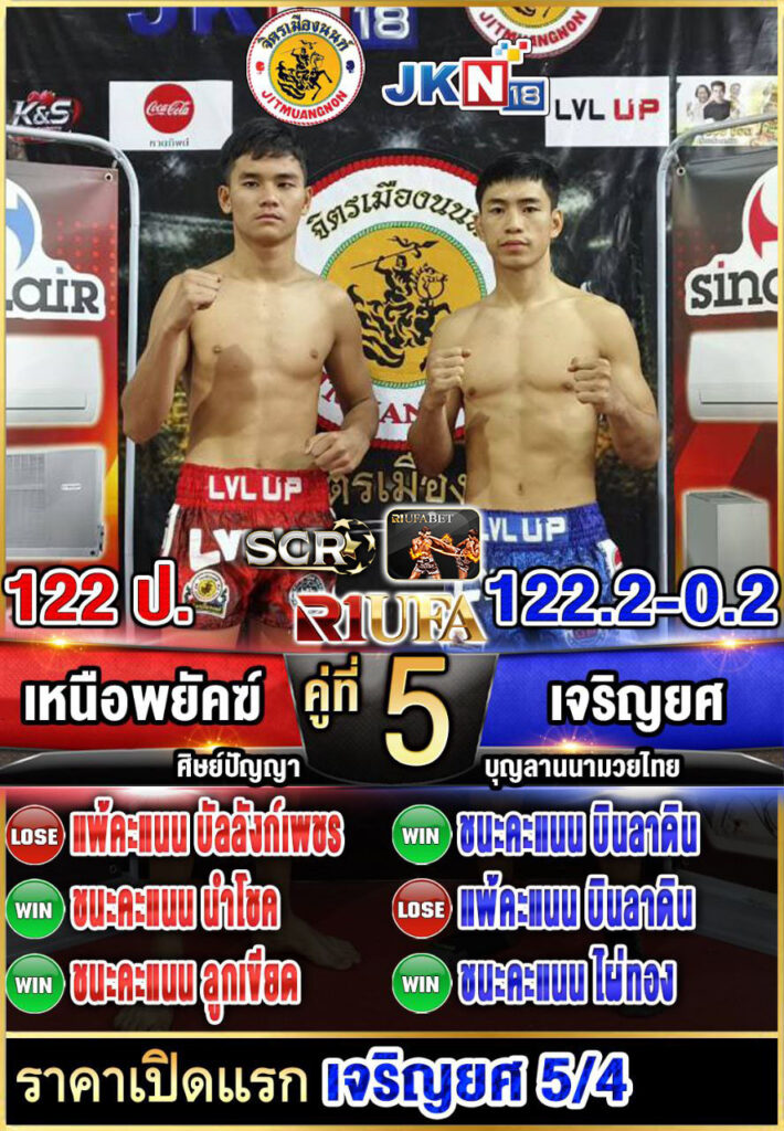 เหนือพยัคฆ์ ศิษย์ปัญญา vs เจริญยศ บุญลานนามวยไทย