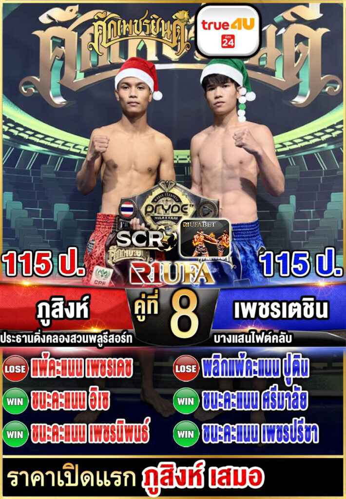 ภูสิงห์ คลองสวนพลูรีสอร์ท vs เพชรเตชิน บางแสนไฟต์คลับ