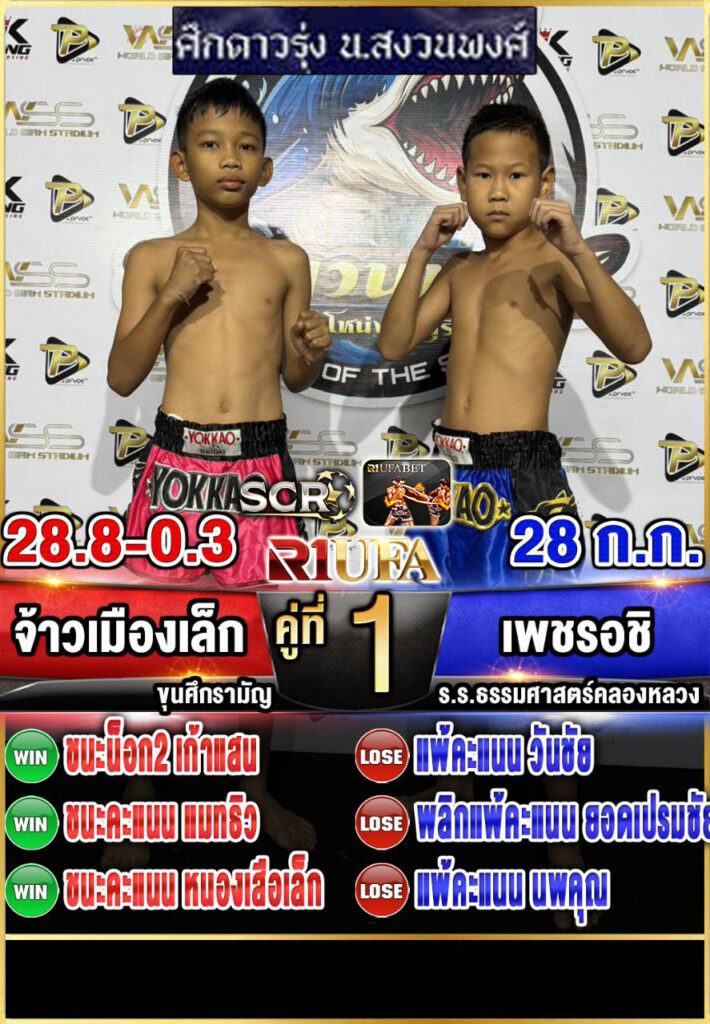 จ้าวเมืองเล็ก ขุนศึกรามัญ vs เพชรอชิ ร.ร.ธรรมศาสตร์คลองหลวง