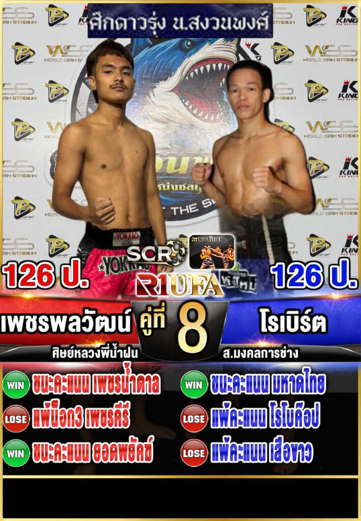 เพชรพลวัฒน์ ศิษย์หลวงพี่น้ำฝน vs โรเบิร์ต ส.มงคลการช่าง