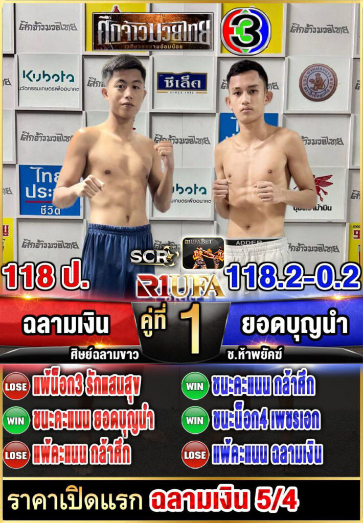 ฉลามเงิน ศิษย์ฉลามขาว vs ยอดบุญนำ ช.ห้าพยัคฆ์