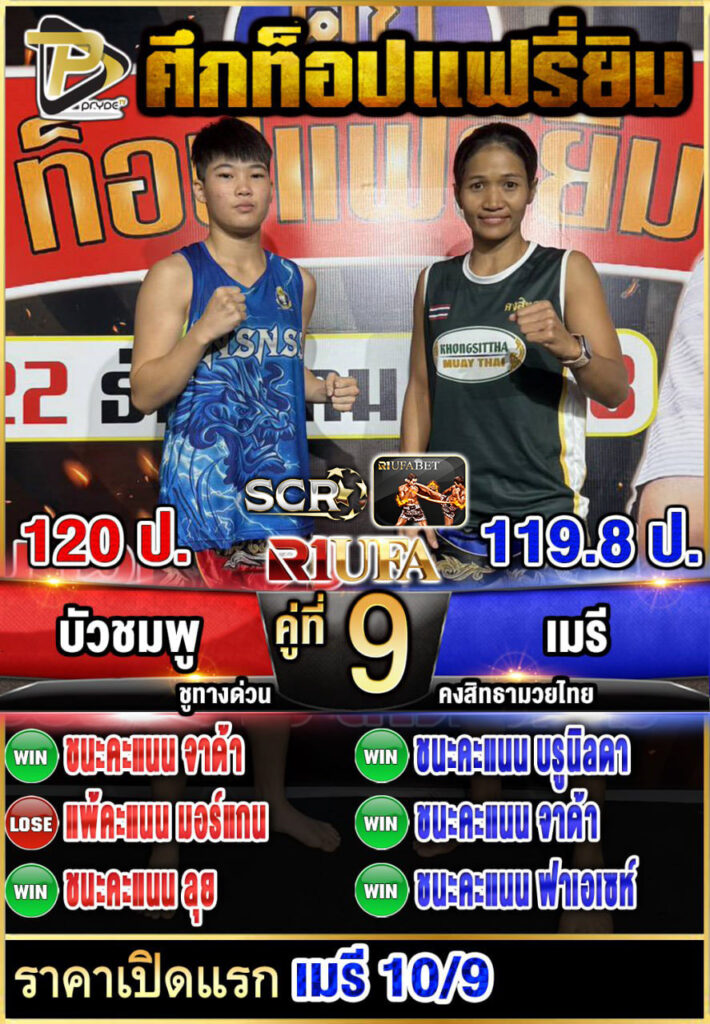 บัวชมพู ชูทางด่วน VS เมธี คงสิทธามวยไทย