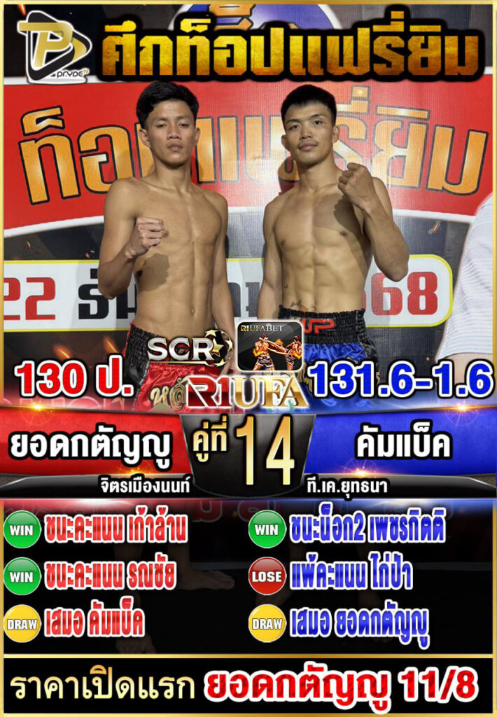 ยอดกตัญญู จิตรเมืองนนท์ VS คัมแบ็ค ที.เค.ยุทธนา