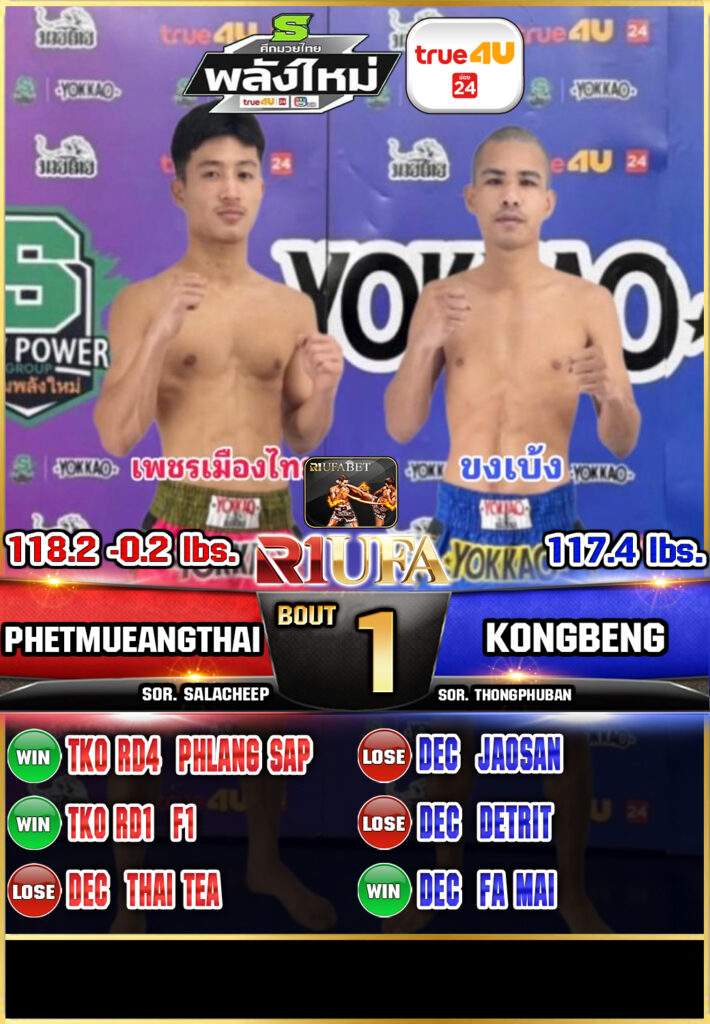 เพชรเมืองไทย ส.นฤมล vs ขงเบ้ง ส.ทองภูบาล