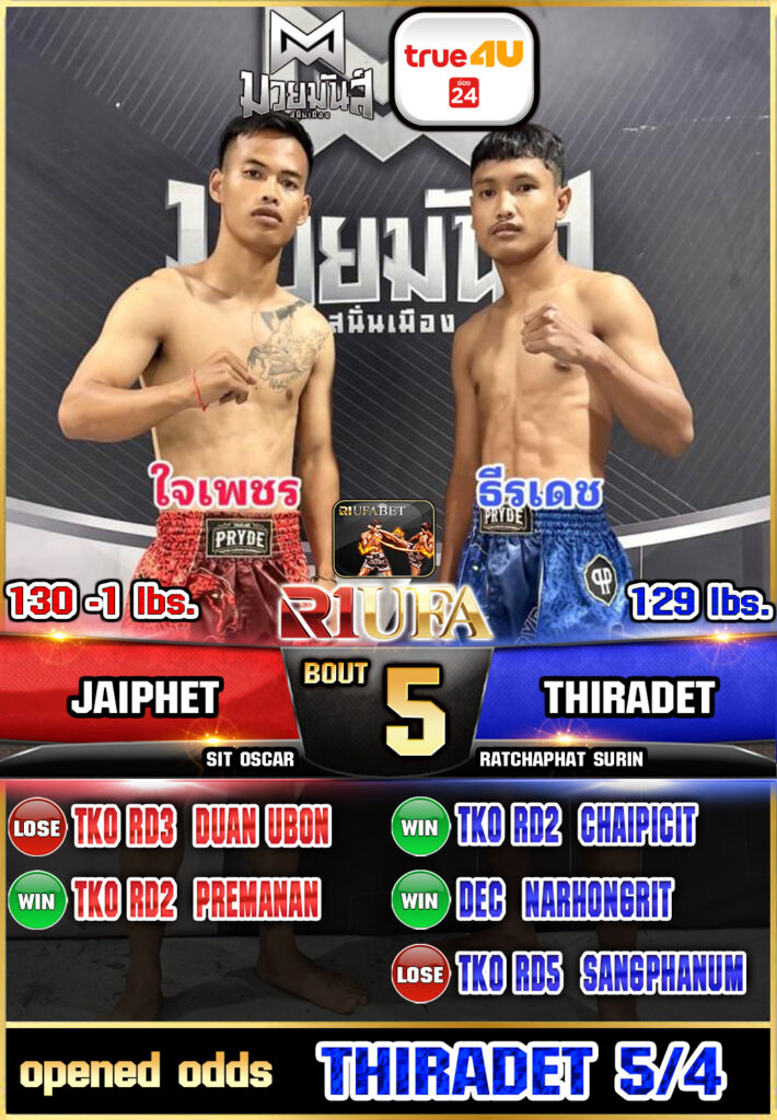 ใจเพชร ศิษย์ออสก้า vs ธีรเดช ม.ราชภัฏสุรินทร์