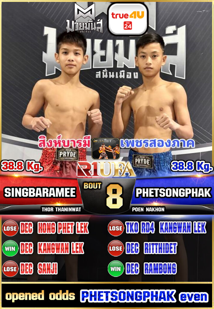 สิงห์บารมี ธ.ธนินวัฒน์ vs เพชรสองภาค เปิ้ลนคร