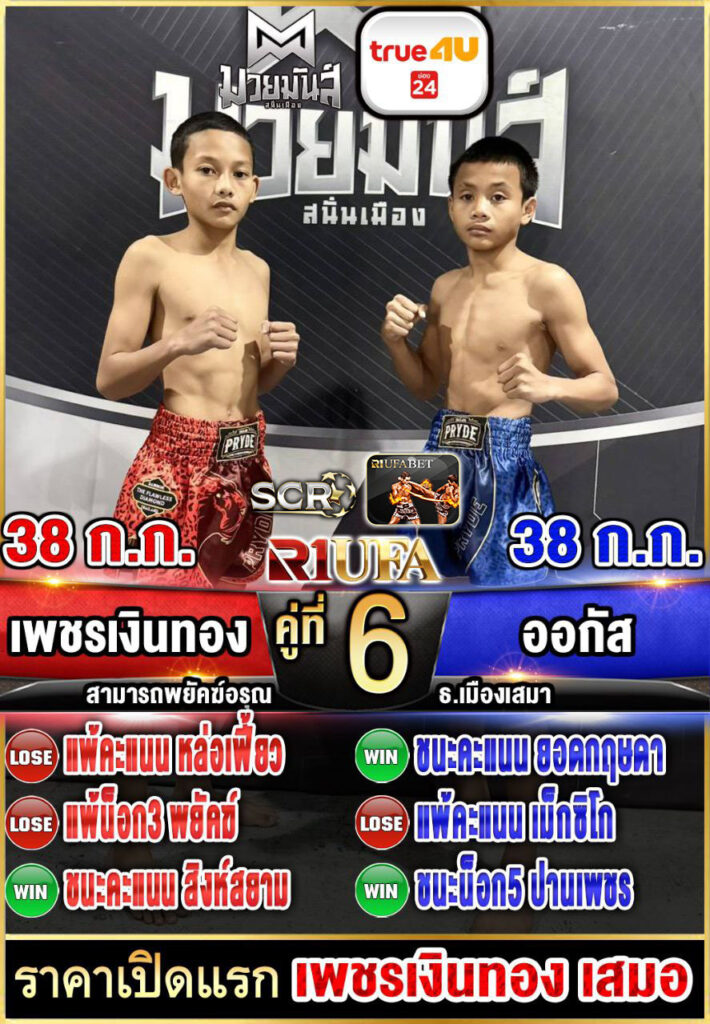 เพชรเงินทอง สามารถพยัคฆ์อรุณยิมส์ vs ออกัส ธ.เมืองเสมา