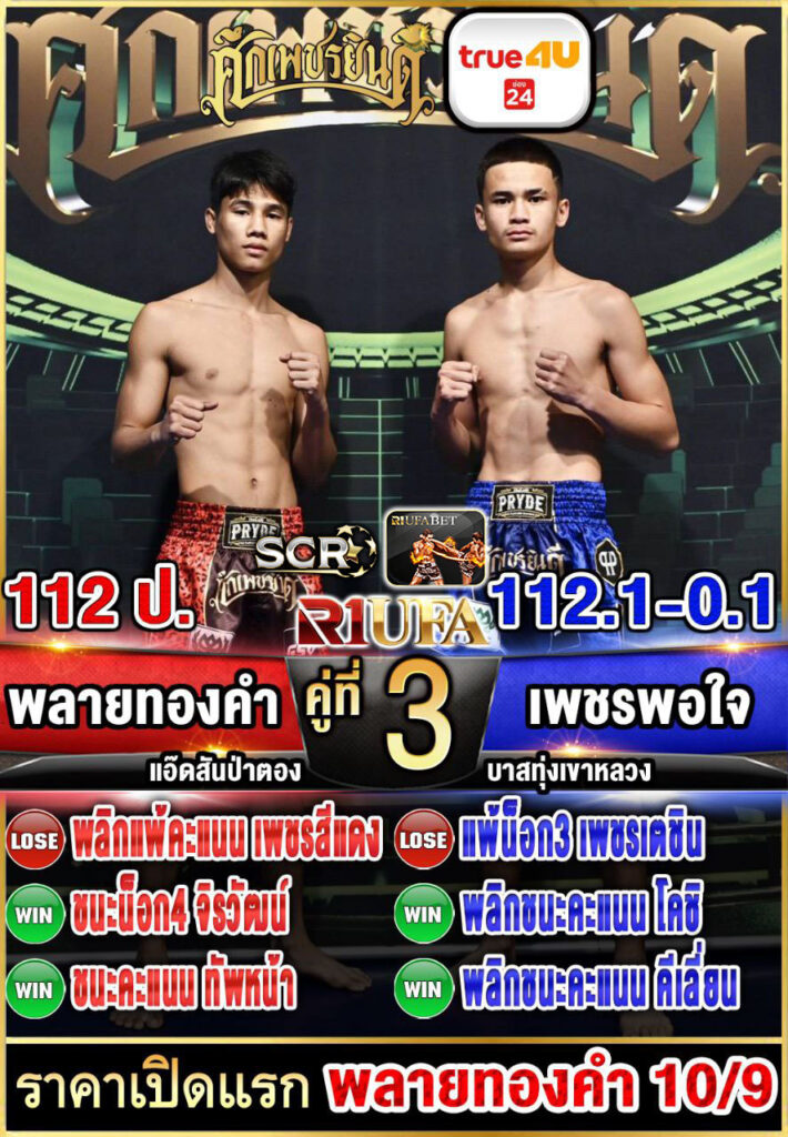 วิเคราะห์ผลมวย พลายทองคำ ศิษย์ไทยแลนด์ วิเคราะห์มวย เพชรพอใจ บาสทุ่งเขาหลวง