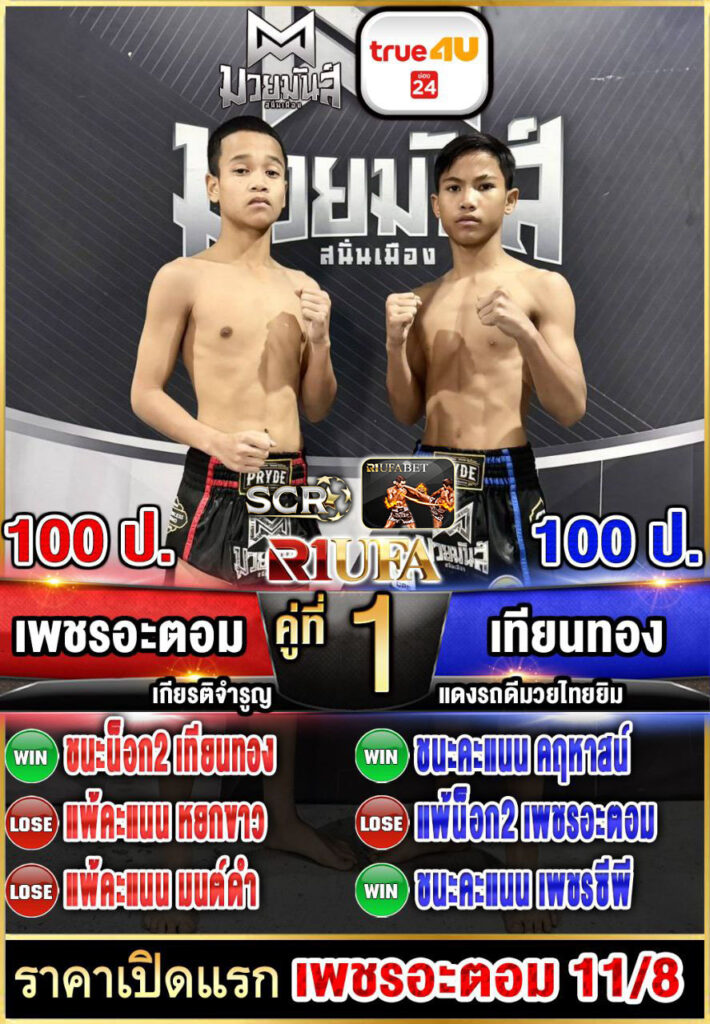 เพชรอะตอม เกียรติจำรูญ vs เทียนทอง แดงรถดี