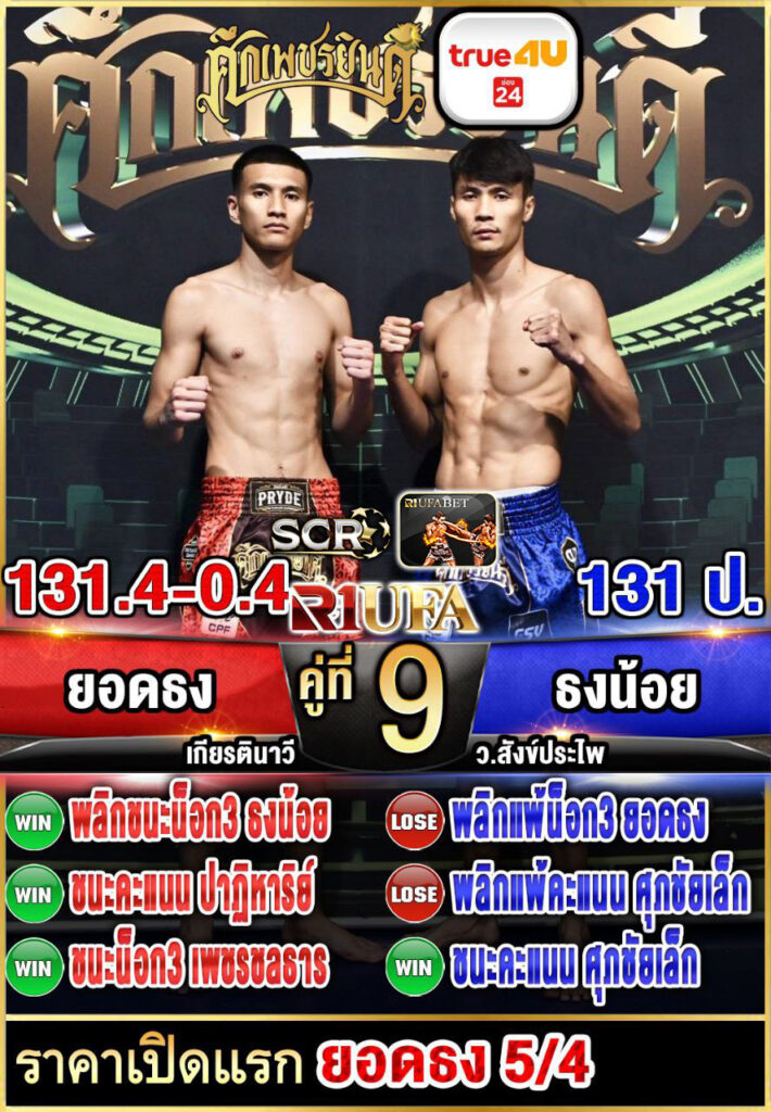 วิเคราะห์ผลมวย ยอดธง เกียรตินาวี วิเคราะห์มวย ธงน้อย ว.สังข์ประไพ